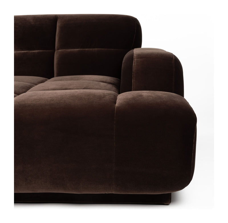 Sofa Hazel Chaise Longue Rechts, 6-Sitzer in Braun von Zuiver