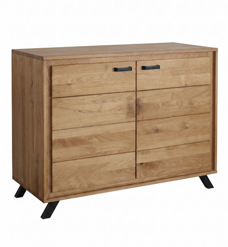 Sideboard Anrichte BERN 2-türig ohne Schublade, Wildeiche massiv geölt