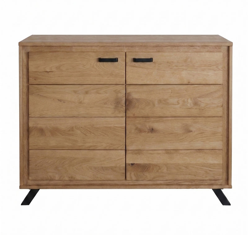 Sideboard Anrichte BERN 2-türig ohne Schublade, Wildeiche massiv geölt