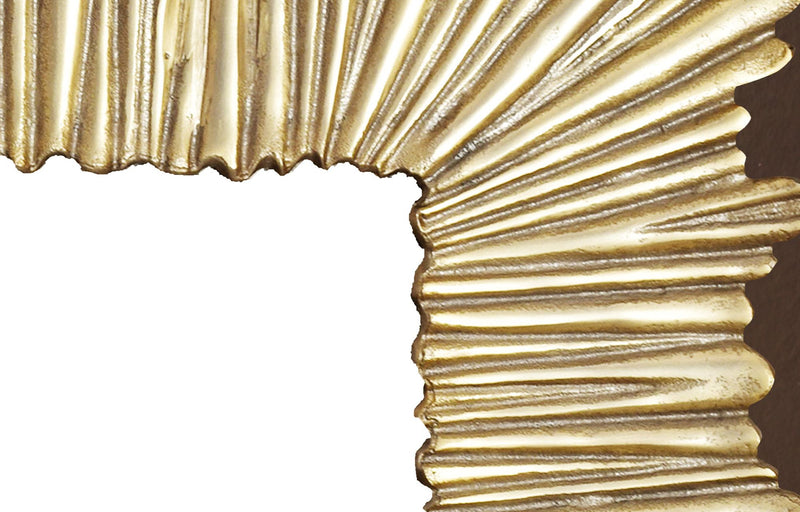 Wandspiegel Sonnenstrahlen-Design 75x75 cm Gold mit Aluminiumrahmen