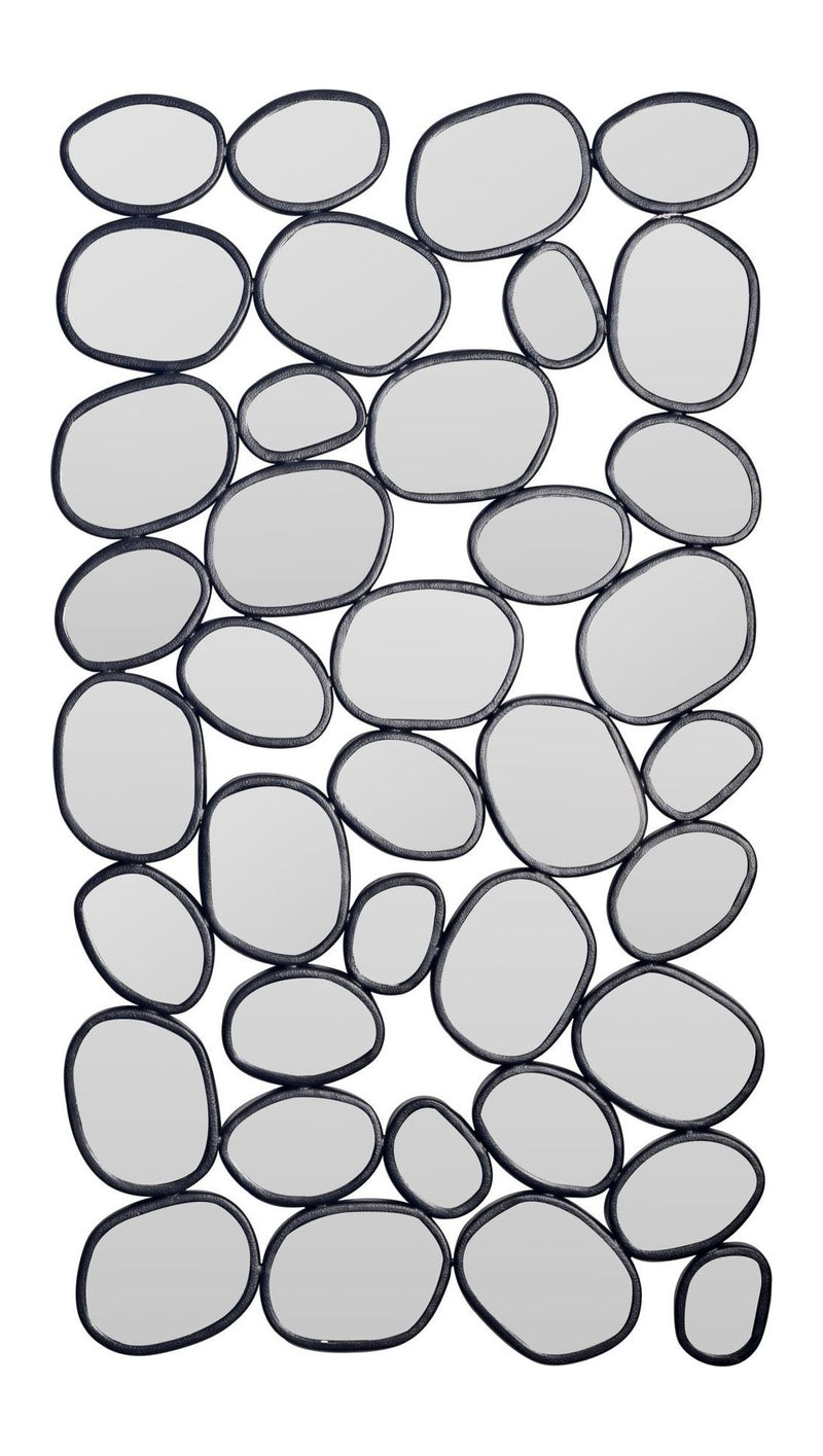 Wandspiegel Tropfen 56x99cm mit schwarzem Metallrahmen von Wohnling