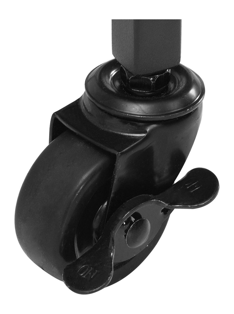 Servierwagen mit Rollen & Bremse, schwarze Glasablagen von Wohnling