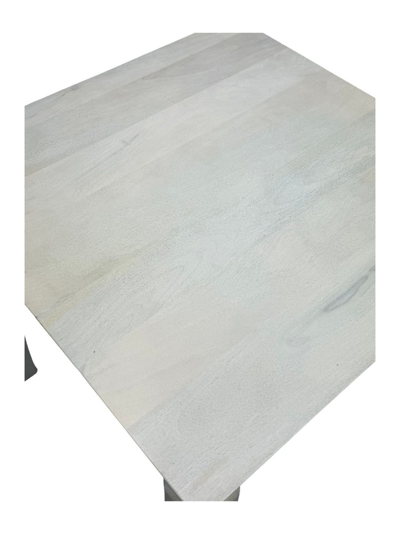 Esstisch Mango Massivholz 80x80 cm White Wash, Wohnling Küchentisch