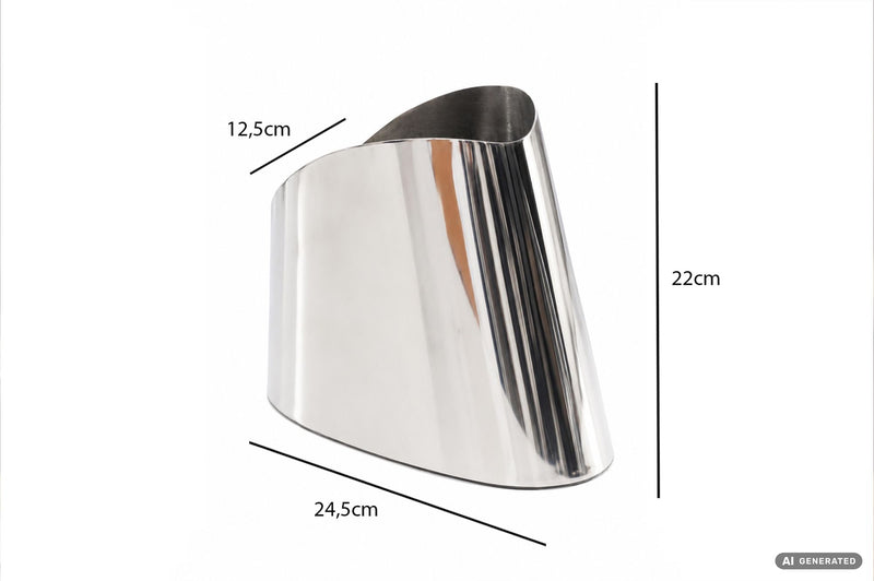 Flaschenkühler Oval Silber 24,5 cm - Wein- & Sektkühler aus Stahl