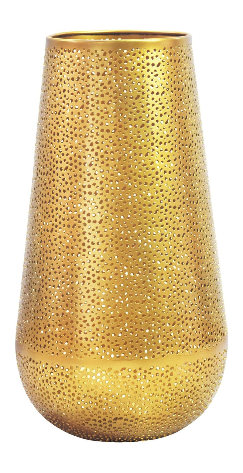 Bodenvase Gold 47 cm aus massivem Eisen für Trockenblumen und Wohndeko