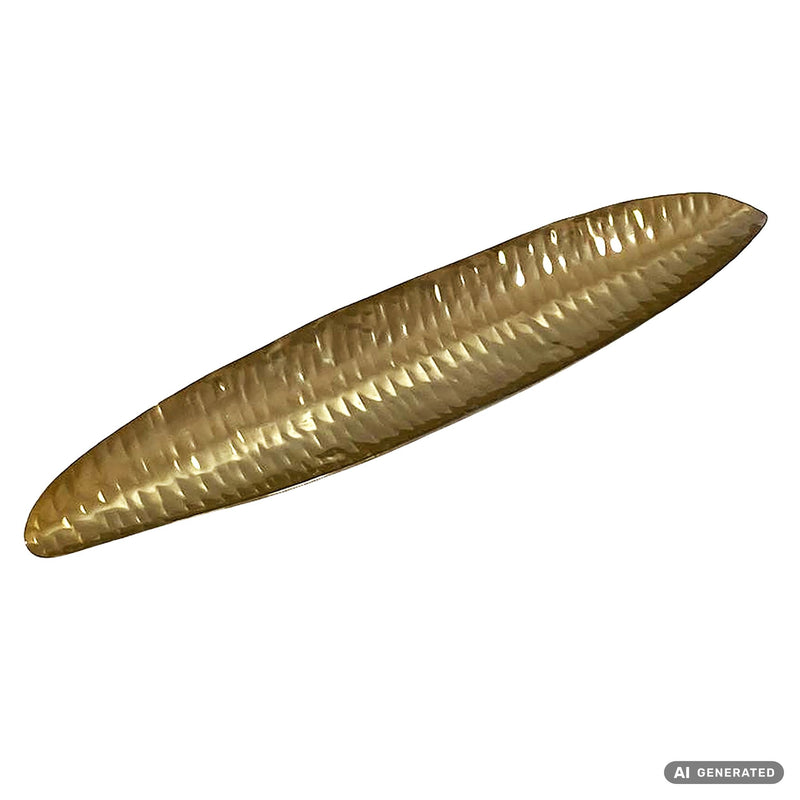 Dekoschale Gold Oval 65,5 cm mit Standbeinen für Wohnzimmer & Flur