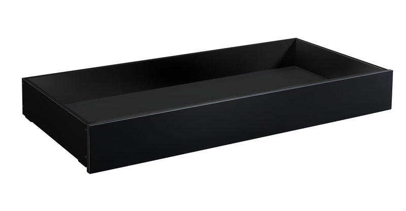 Hasena Roll-Box Bettschublade Schwarz aus Buche Massivholz, rollbar