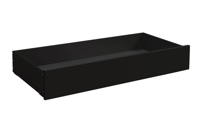 Hasena Roll-Box Bettschublade Schwarz aus Buche Massivholz, rollbar