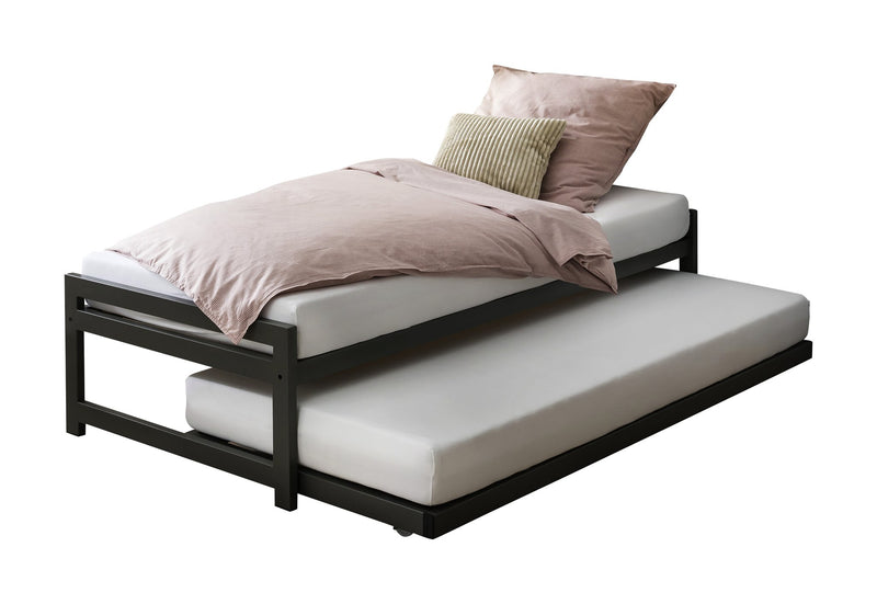 Hasena Gästebett Monument Anthrazit ausklappbar auf 180 cm