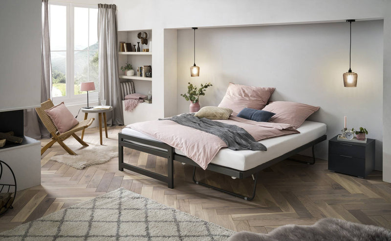 Hasena Gästebett Monument Plus Anthrazit - ausziehbar auf 180 cm