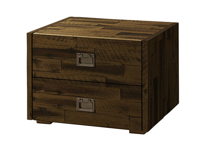 Hasena Nachttisch Lica Akazie Vintage Brown im Industrial-Loft-Style