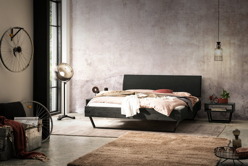 Hasena Nachttisch Jesa Industrial-Loft aus Akazie Massivholz