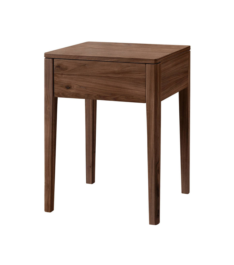 Hasena Nachttisch Chilly Nussbaum Massivholz mit Soft-Close-Schublade