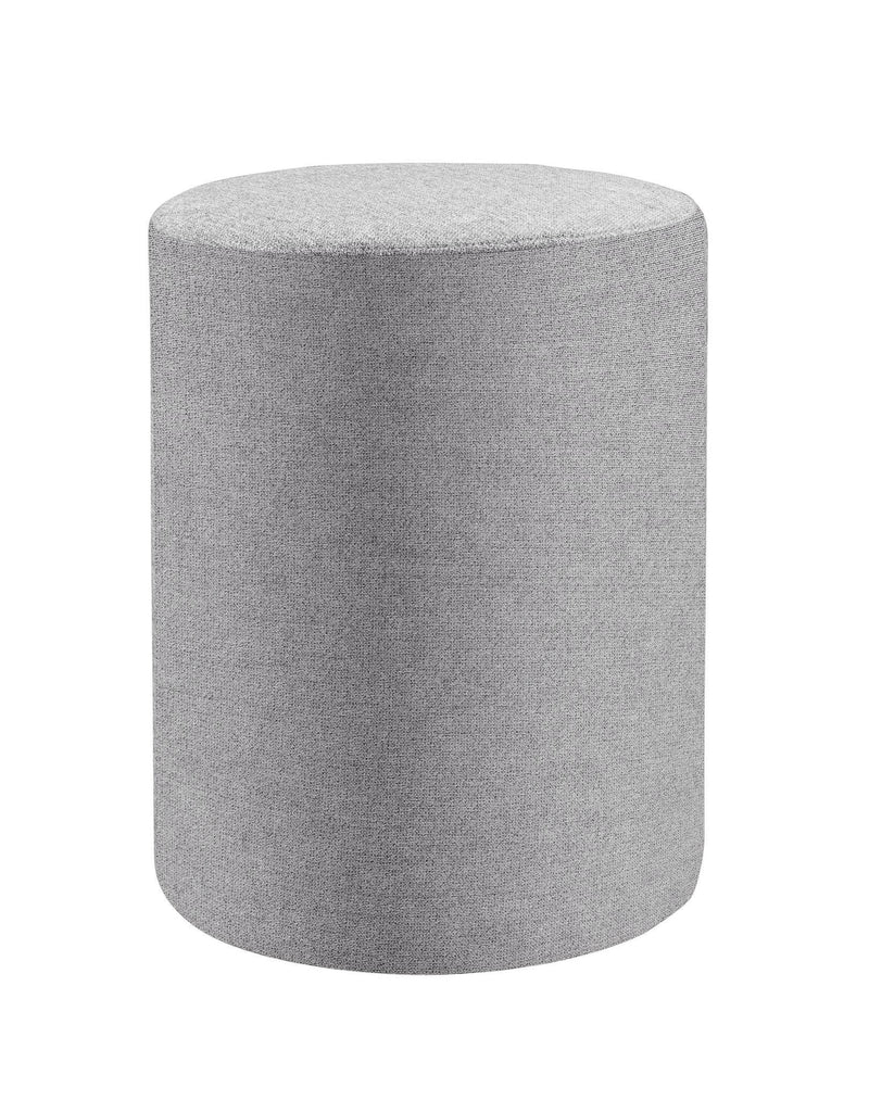 Hasena Dean Hocker Nachttisch rund gepolstert in Pace Light Grey