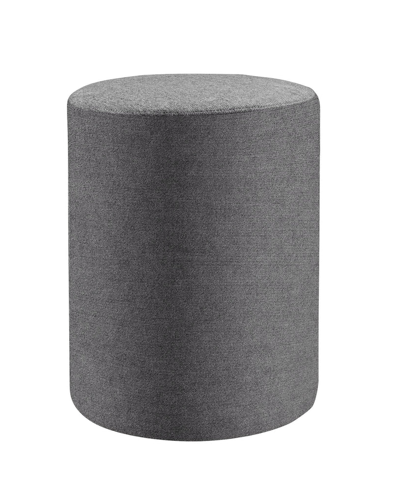 Hasena Dean Hocker & Nachttisch in Pace Grey, rund gepolstert