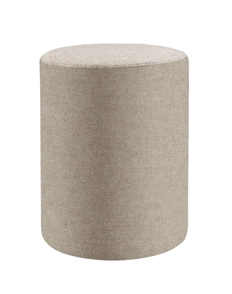 Hasena Dean Hocker & Nachttisch rund mit Bezug Pace Sand, Braun