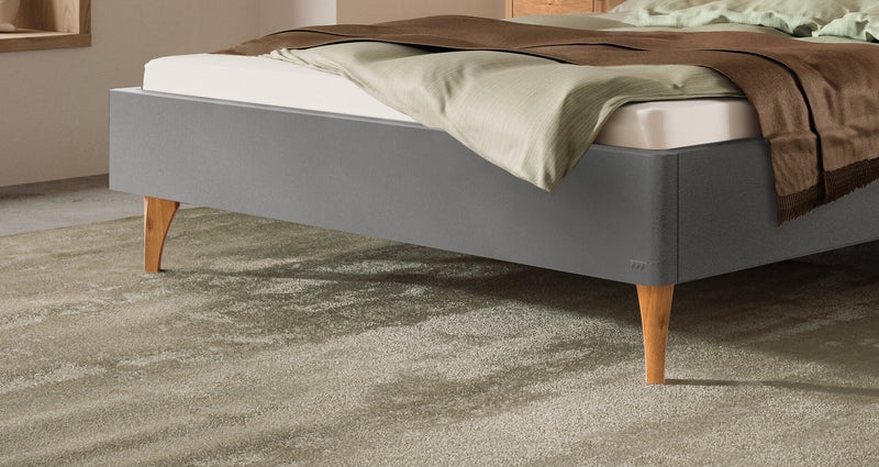 Hasena Polsterbett Elisa Wildeiche natur mit Bezug Monet steel