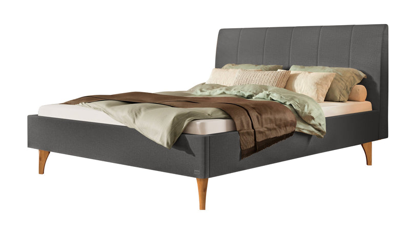 Hasena Polsterbett Elisa Wildeiche natur mit Bezug Pace grey