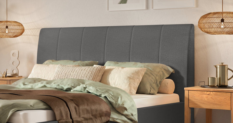 Hasena Polsterbett Elisa Wildeiche natur mit Bezug Pace grey