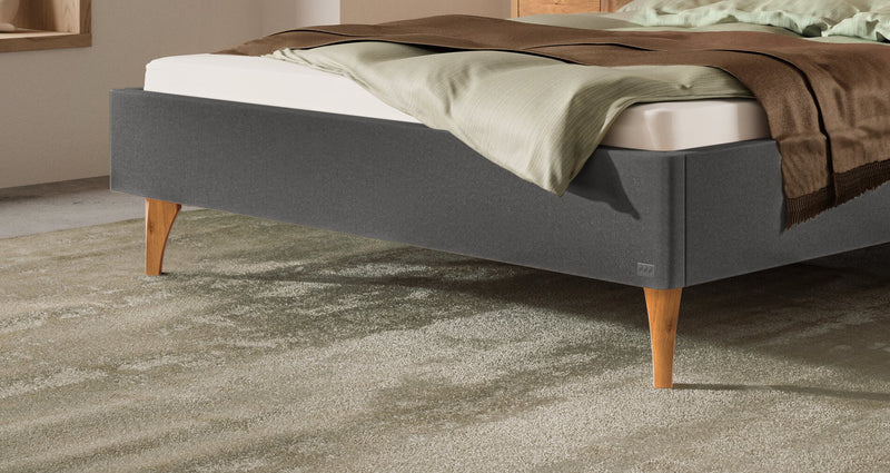 Hasena Polsterbett Elisa Wildeiche natur mit Bezug Pace grey