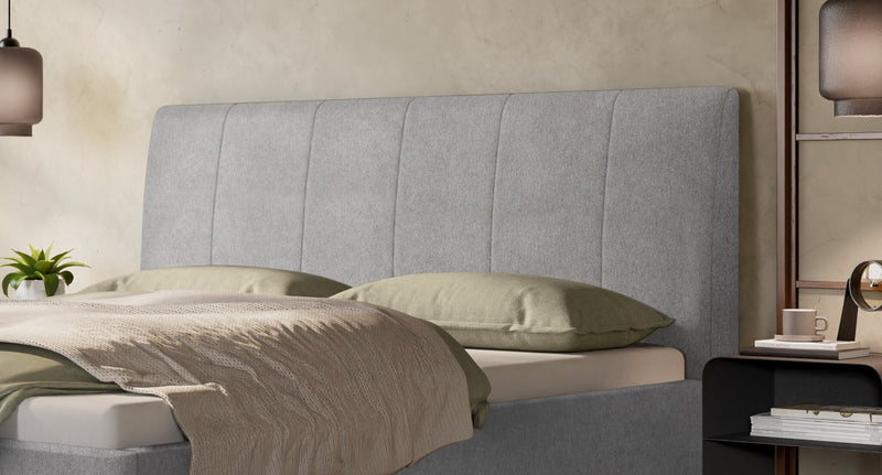 Hasena Polsterbett Juliana mit Metallkufen, Bezug Pace Light Grey