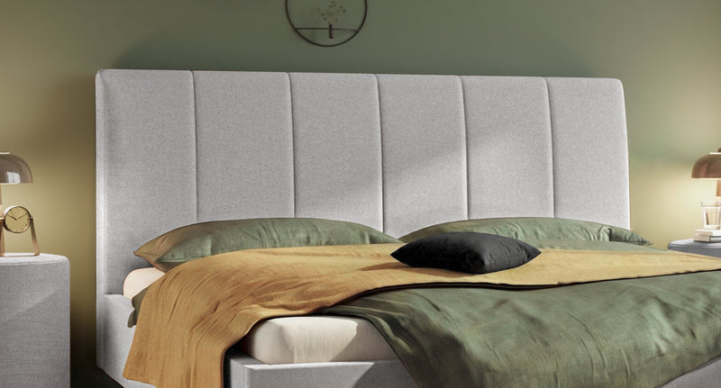 Hasena Polsterbett Noelia Pace Light Grey mit schwarzem Metallgestell