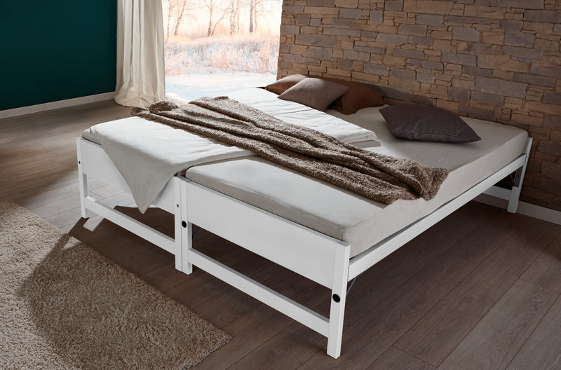 Hasena Lido Unterbett Gästebett Weiß 90x200 cm, MDF lackiert