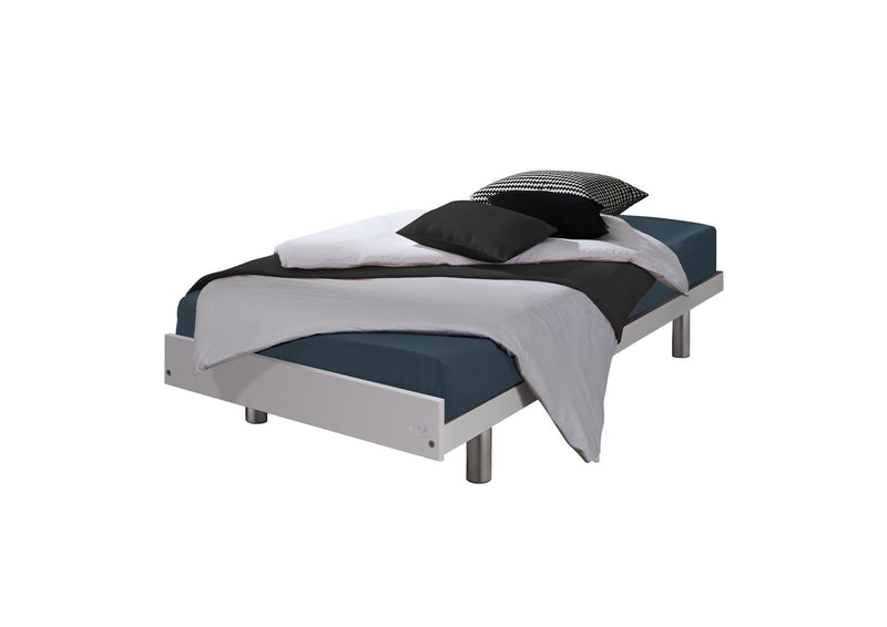 Hasena Econom Gästebett 90x200 cm Weiß mit Alu-Füßen und Kopfbrett