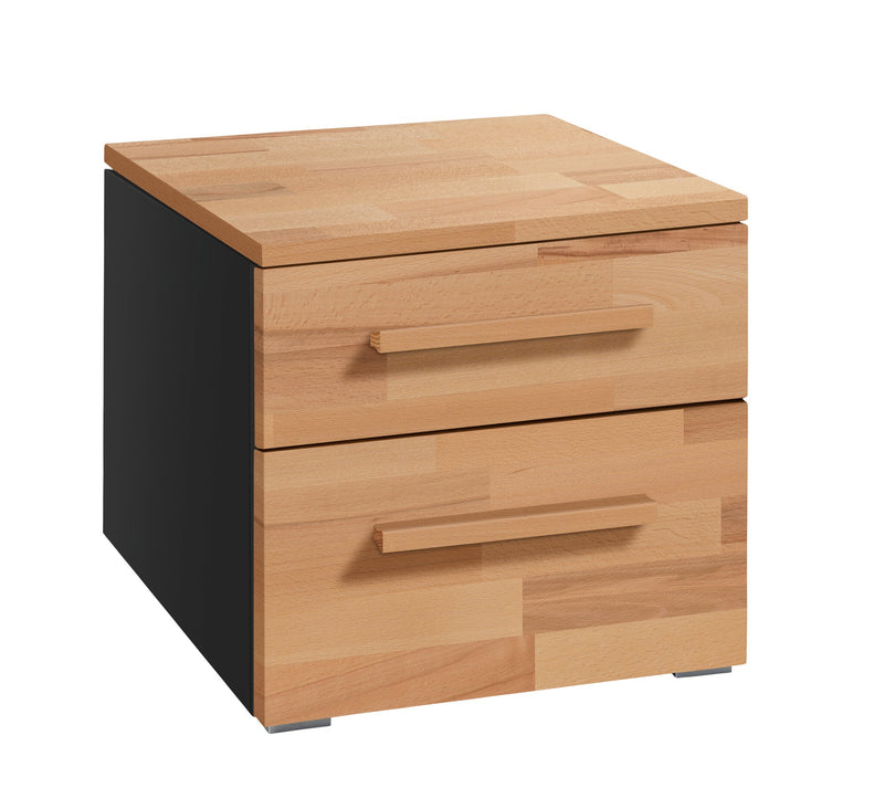 Hasena Nachttisch Twia Schwarz mit Kernbuche-Front, Selezione