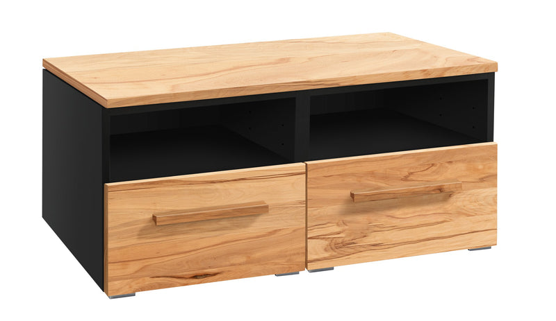 Hasena Selezione Kommode Owita in Schwarz mit Front Wildbuche natur