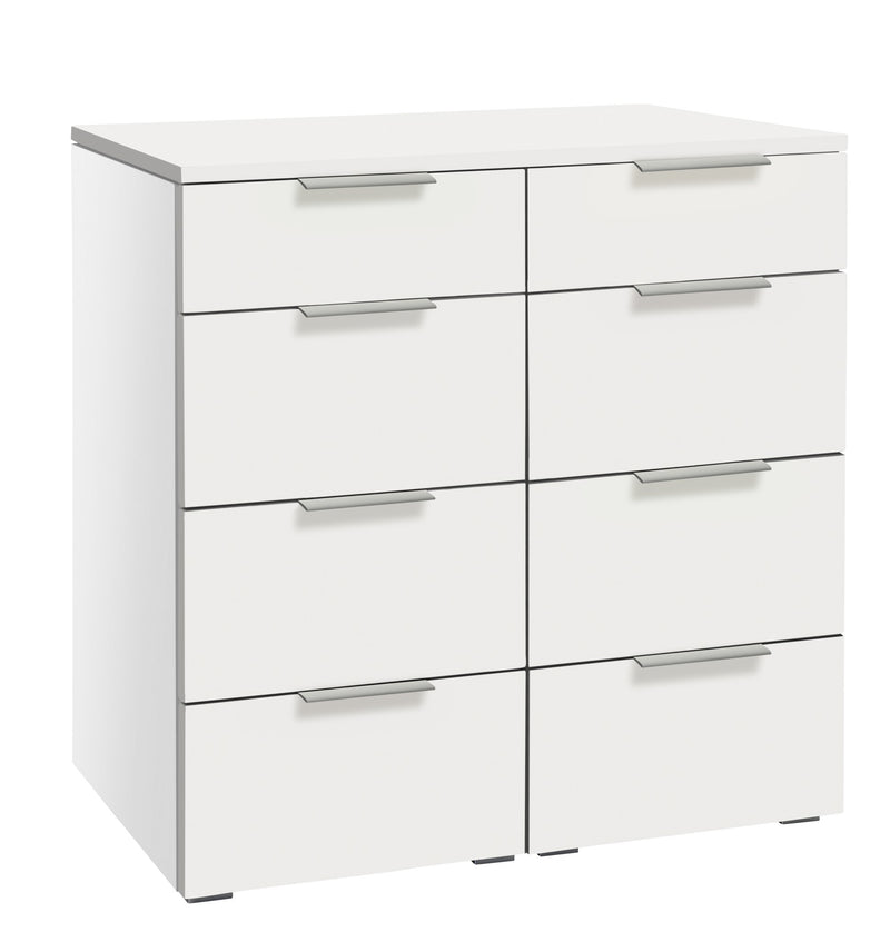 Hasena Kommode Quatrine Selezione in Weiß mit 8 Schubladen
