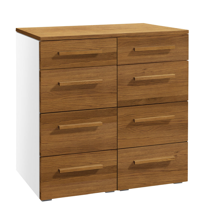 Hasena Quatrine Kommode Selezione Eiche brandy mit 8 Schubladen