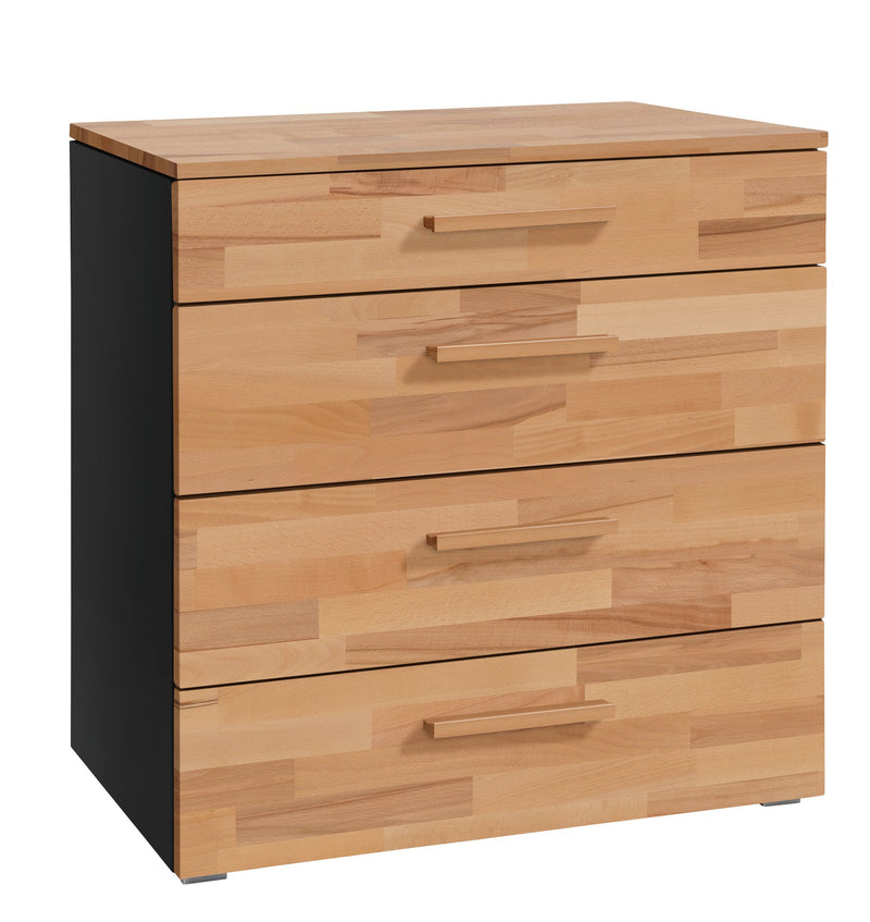 Hasena Kommode Atrine Selezione in Schwarz mit Kernbuche-Front