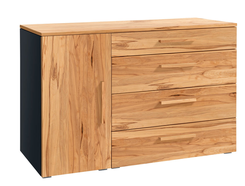 Hasena Kommode Totrino in Wildbuche mit schwarzem MDF-Korpus