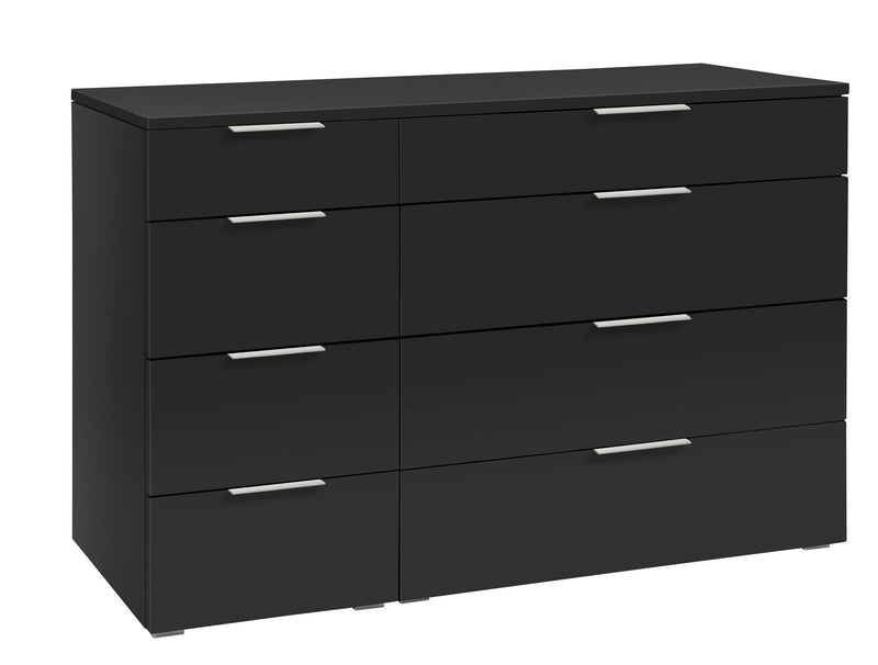Hasena Kommode Cassino Schwarz mit 8 Schubladen Selezione
