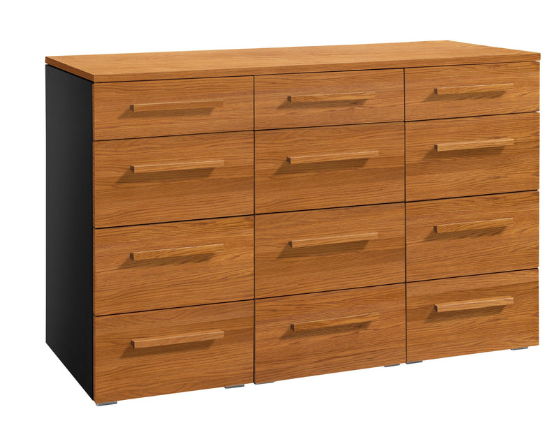 Hasena Trequatri Kommode Selezione Eiche brandy mit 12 Schubladen