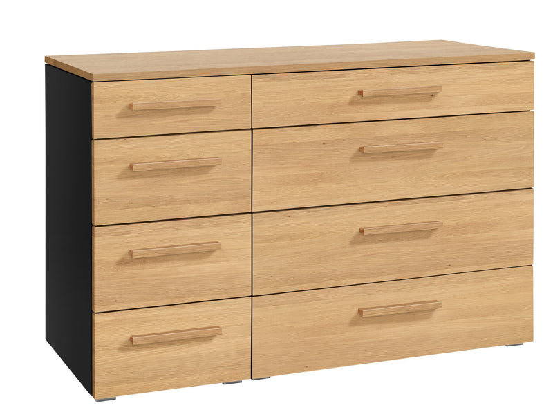 Hasena Selezione Kommode Cassino in Eiche bright mit 8 Schubladen