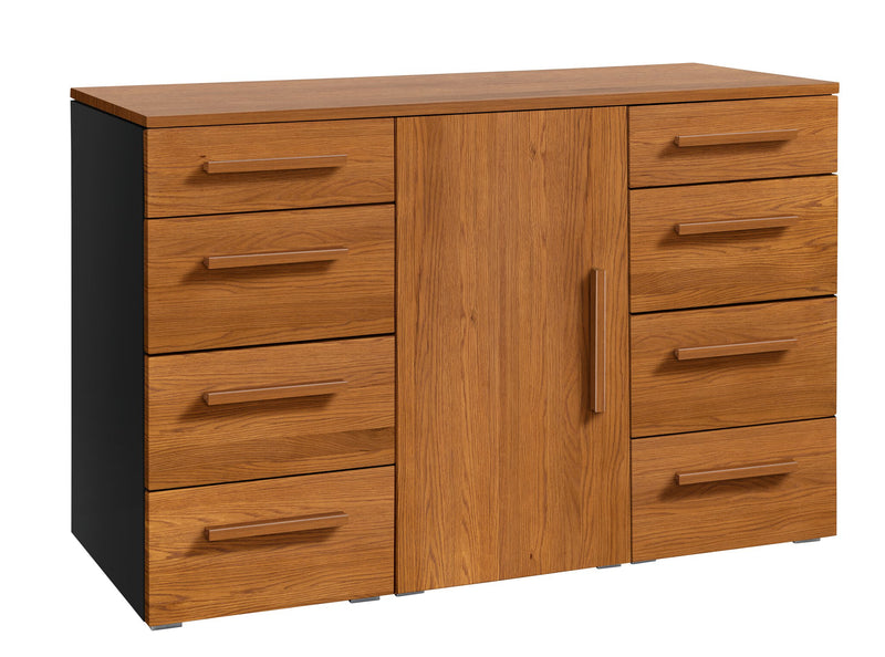 Hasena Kommode Incentro Selezione Schwarz mit Eiche brandy Front