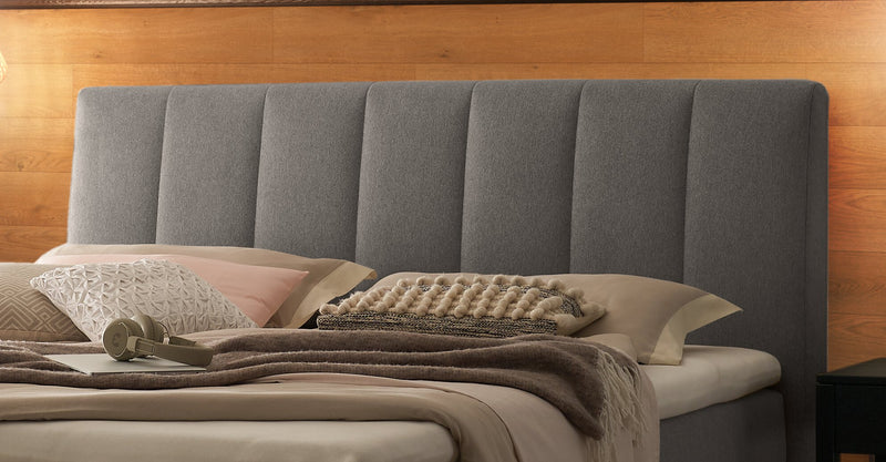 Hasena Boxspringbett Ambra Schwarz/Grau mit Metallkufe und Topper-Wahl