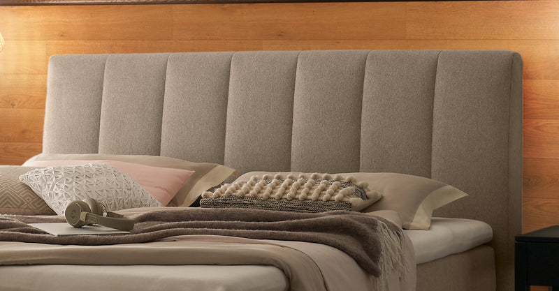Hasena Boxspringbett Ambra mit Metallkufe, Topper wählbar, Bezug Sand