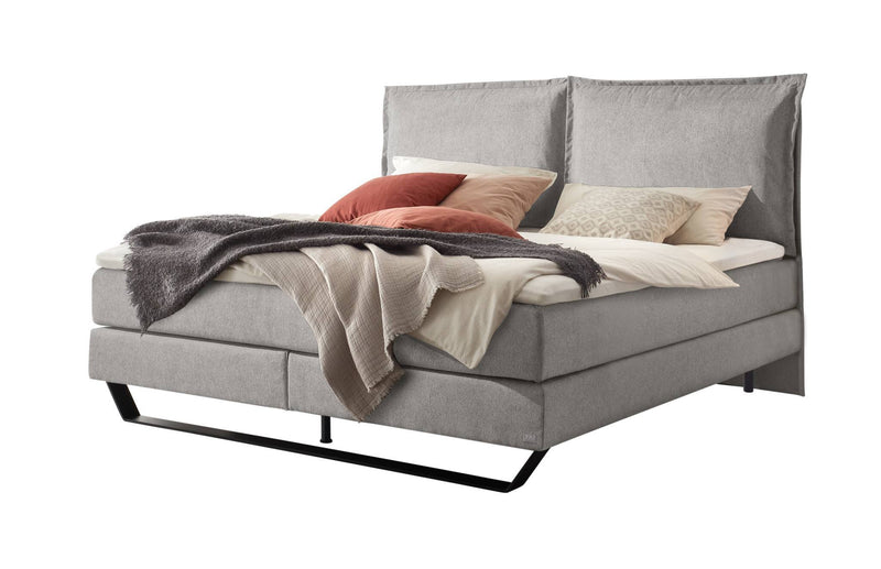 Hasena Boxspringbett Celina in Schwarz/Grau mit 3 wählbaren Toppern