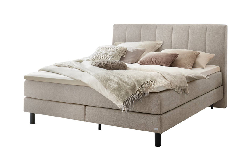 Hasena Boxspringbett Donna Pace Sand mit wählbarem Topper und Wendematratze