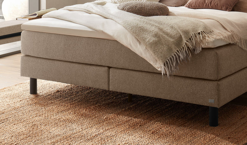 Hasena Boxspringbett Donna Pace Sand mit wählbarem Topper und Wendematratze