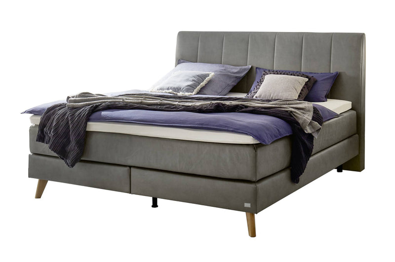Hasena Boxspringbett Fernanda in Eiche bright mit Monet-Bezug