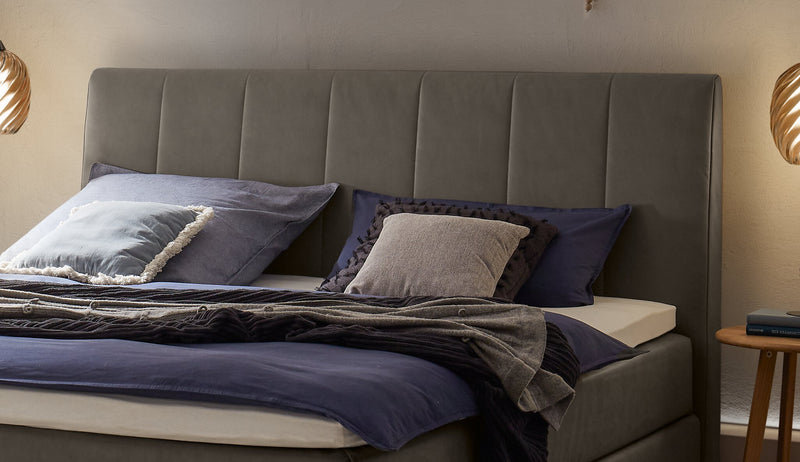 Hasena Boxspringbett Fernanda in Eiche bright mit Monet-Bezug