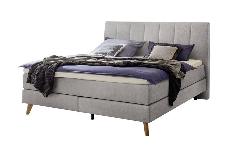 Hasena Boxspringbett Fernanda in Eiche bright mit Topper-Auswahl