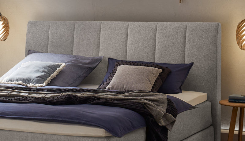 Hasena Boxspringbett Fernanda in Eiche bright mit Topper-Auswahl