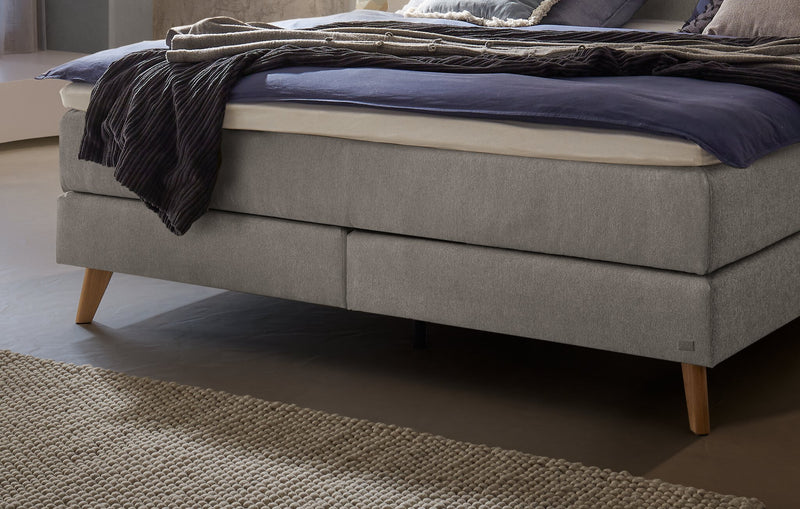 Hasena Boxspringbett Fernanda in Eiche bright mit Topper-Auswahl