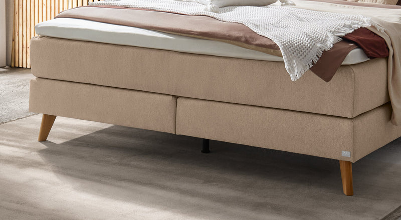 Hasena Boxspring-Pronto Boxspringbett Marisol, Eiche bright mit Topper
