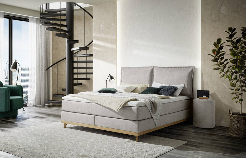 Hasena Boxspringbett Imelda Pronto in Eiche bright mit Topper